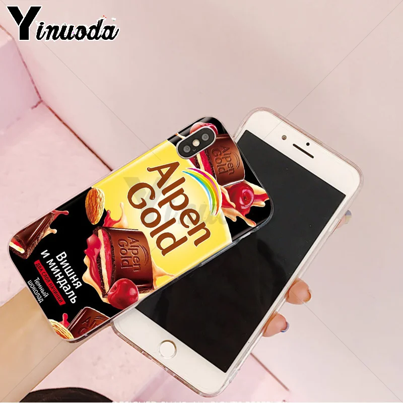 Yinuoda Alpen Золотой шоколадный русский ТПУ мягкий чехол для телефона iPhone X XS MAX 6 6s 7 7plus 8 8Plus 5 5S SE XR