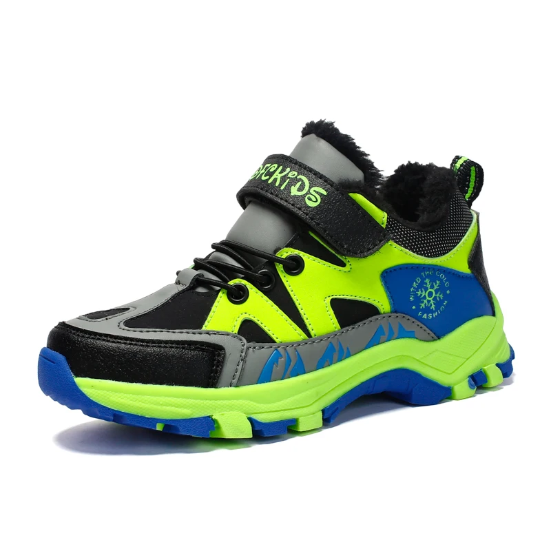 

QIUTEXIONG Climbing Children Shoes For Boys Sneakers Kids Casual Shoes Suede Plush Anti-Slippery Running Sport Boys Shoe Student