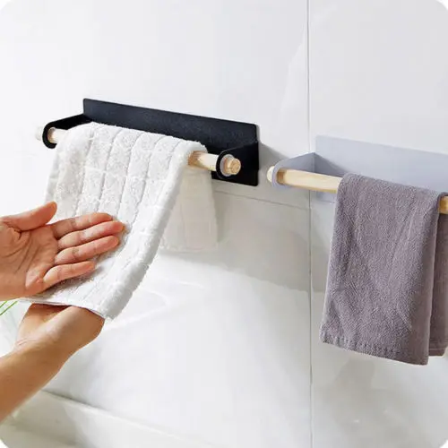 Best Offers Convenient Shelf On The Wall Rack Hanging Solid Towel Bar Holder Over the Kitchen Cabinet Cupboard Door