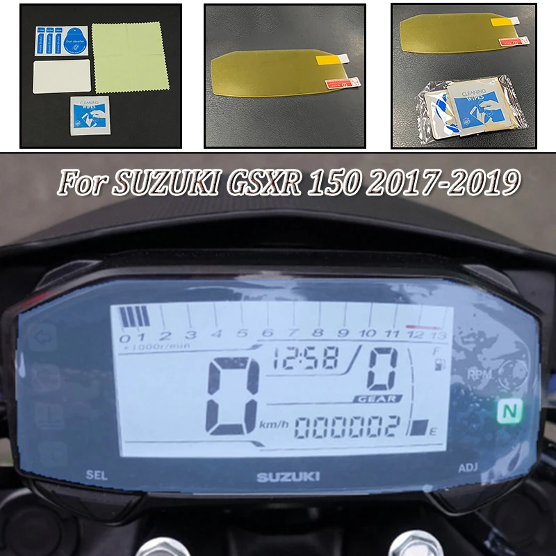GSXR 150 moto Cluster Scratch Protection Film Instrument Dashboard Cover Guard TPU Blu-ray for SUZUKI 2017-2019 GSXR 150 (3)
