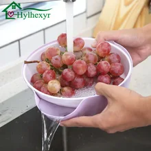 Креативные двухслойные корзины для хранения фруктов, разделяемая коробка для сладостей, кухонный дренаж, корзина для овощей, фруктовая тарелка, настольная организация