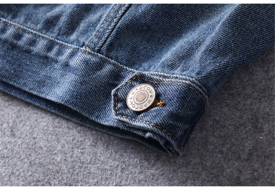 Джинсовая мужская куртка, джинсовое пальто в стиле хип-хоп, приталенная куртка с принтом в виде грима, уличная одежда, верхняя одежда, весенне-осенние Топы для мужчин HW115