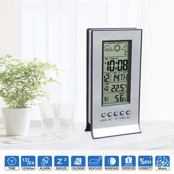 

Wireless Weather Station with Wireless Sensors Meteo Station Thermometer Hygrometer Alarm Clock Calendar Temperature Records