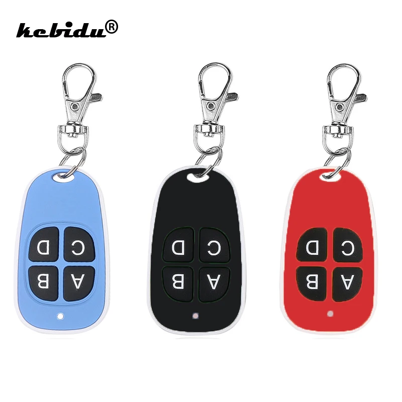 

kebidu Colorful Cloning Remote Control Electric Copy Controller Mini Wireless Transmitter Switch 4 buttons Car Key Fob 433MHz
