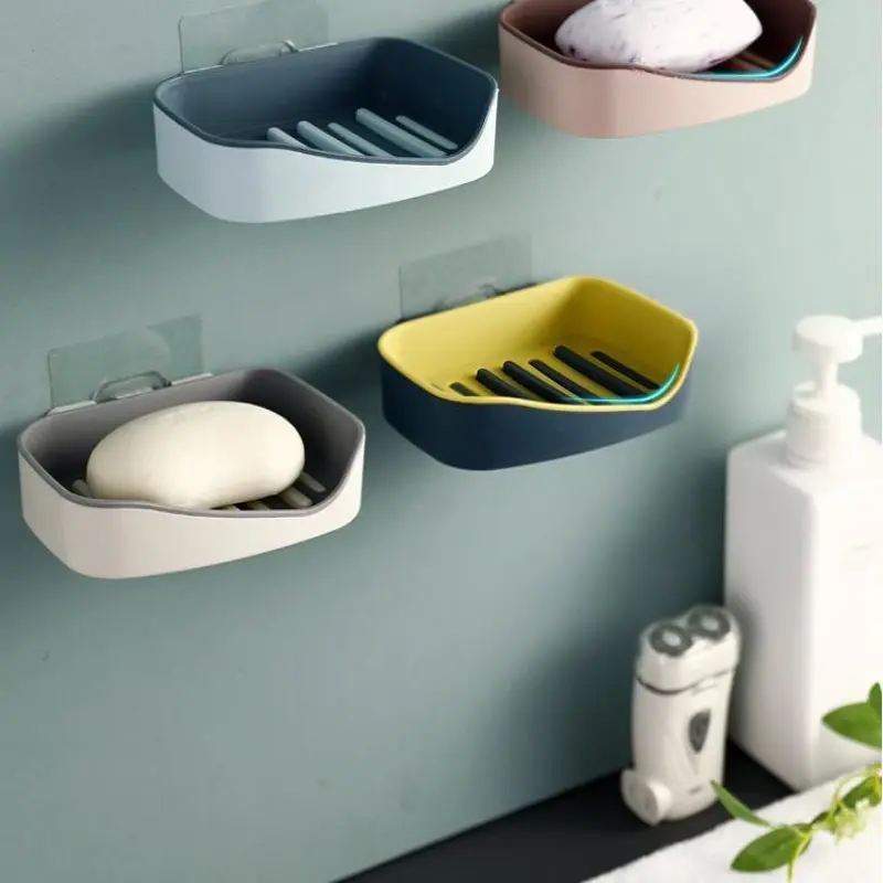 

ORGANBOO 1PC Bathroom Soap Box Holder Creative Suction Cup Soap Box Wall-mounted Soap Stand Bathroom Drain Box