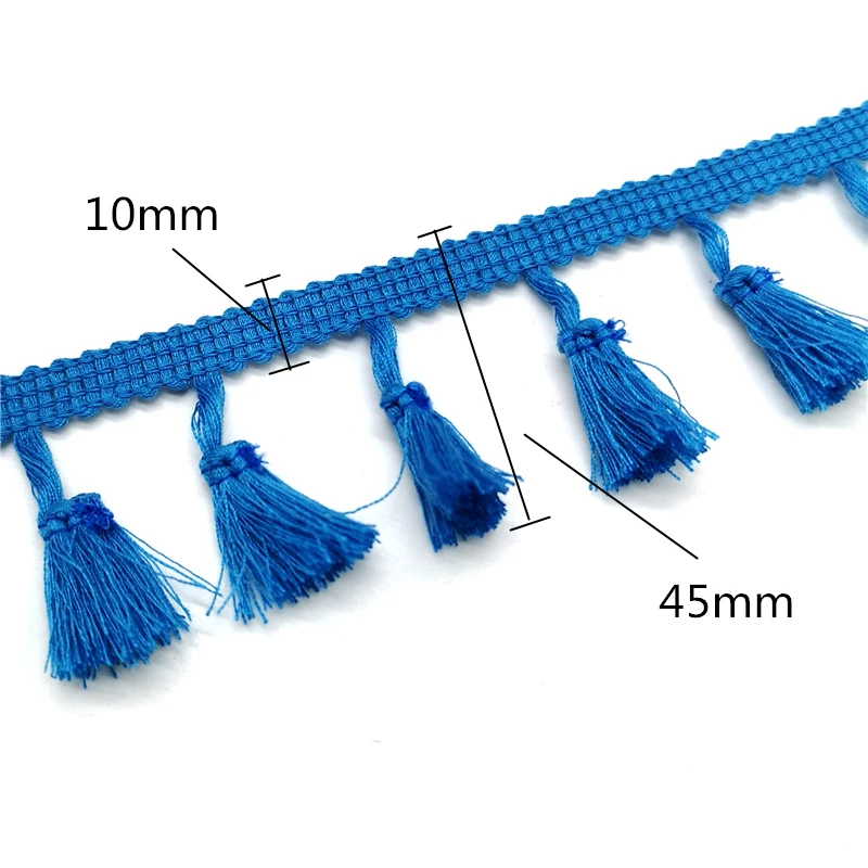 Lace Ribbon 2 yards Trim Sewing Tassel Fringe Cotton Ethnic Latin Dress Stage Garment Curtain Decorative Diy