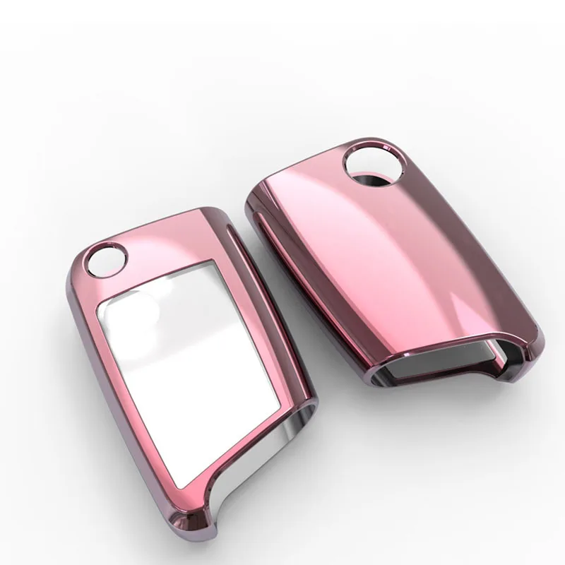 TPU Car Key Remote Case Cover Holder Case For Volkswagen VW Golf 7 mk7 Seat Ibiza Leon FR 2 Altea Aztec For Skoda Octavia Full