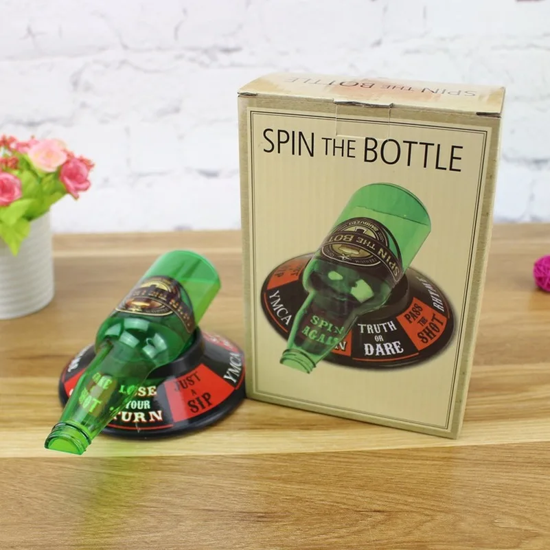 

Novely Spin the Bottle Drinking Game Turntable Bottle Spinning Fun Party Beer Wheel Wine Games Toys for Children Gift