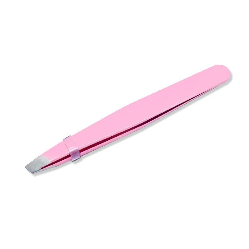 

New Arrival Lady Eyebrow Tweezers Hair Removal Stainless Steel Beauty Slant Tip eyebrow clip Makeup Tool 2 colors