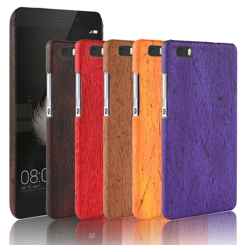 

Huawei P8 Lite ALE-L21 Case Wood Pattern Hard PC+PU Leather Back Cover Hard Phone Case for Huawei Ascend P8 Lite P8Lite ALE L21