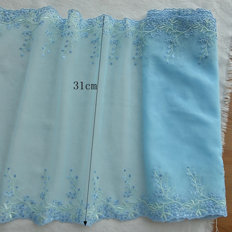 5 meters 31cm Mesh lace trims Embroidered Lace Ribbon Wedding accessories fabrics Patchwork Sewing craft Doll LAVO862 | Дом и сад