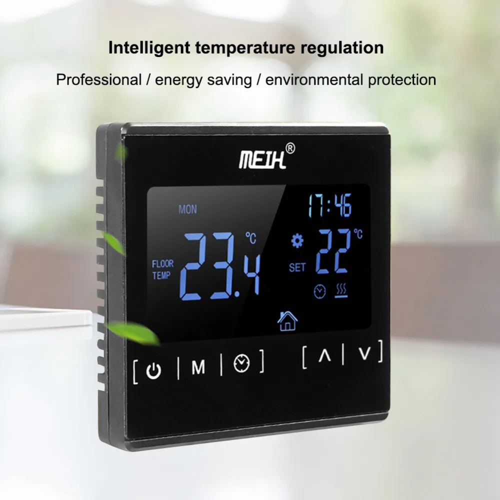 

Yieryi Intelligent Temperature Control Regulator Touch Screen High Power Dual Temperature Dual Control Floor Heating Thermostat