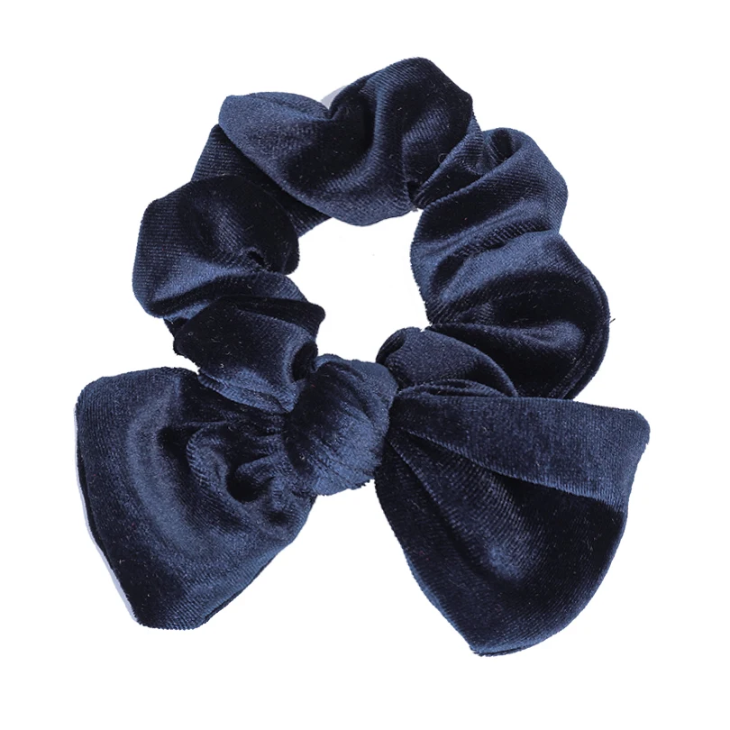 Online Haimeikang Beludru Scrunchies untuk Ikat Rambut Ekor Kuda Dudukan Wanita Gadis Elastis Rambut Tali Aksesoris