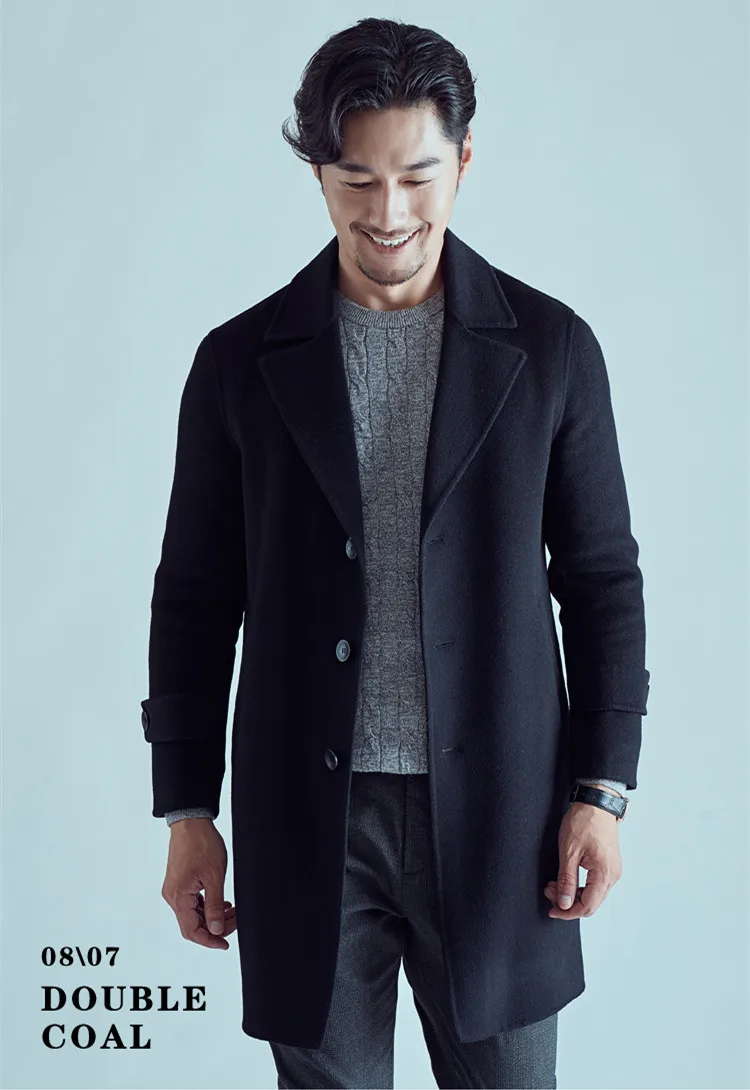 KOLMAKOV, тренд, корейский стиль, клетчатые мужские шерстяные пальто, зима, деловые повседневные мужские ветровки, Термоодежда для мужчин, 3XL