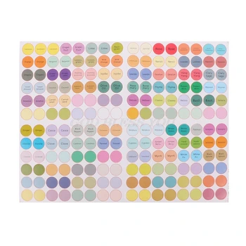 

192Pcs/sheet Rounded Tag Stickers Adhesive Oil Bottle Decals Labels For Essential Oil Bottle New Colorful Bottles Accessories