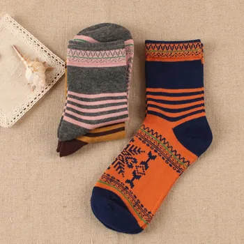 

ZDL-253 National Style Winter Thick Retro Warm Casual Cotton Short Sock 10 pairs