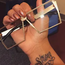 Pop Age, модные роскошные квадратные очки с прозрачными линзами, для женщин, фирменный дизайн, для знаменитостей, металлические, мужские, негабаритные очки, зеркальные очки