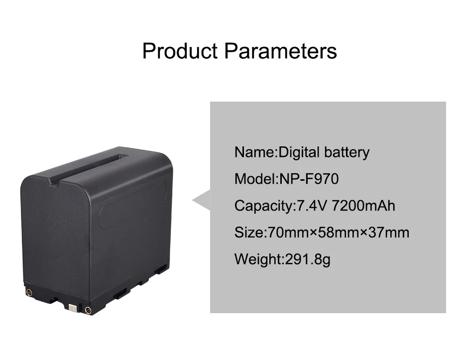 1 шт. Замена литий-ионного Батарея для sony 7,2 V 7200mAh Цифровая Перезаряжаемые Батарея NP F960 F970 для sony NP-F960 NP-F970 NP-F55