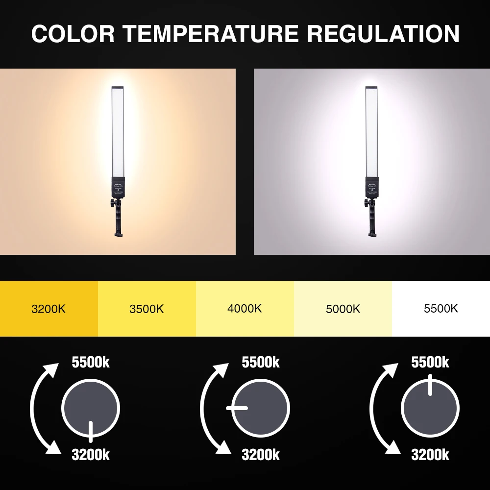  Photography Studio Lighting Kit Bi-color 3200-5500K Studio kits with 188*2Pcs LED lights 2M light S - 4000202048703