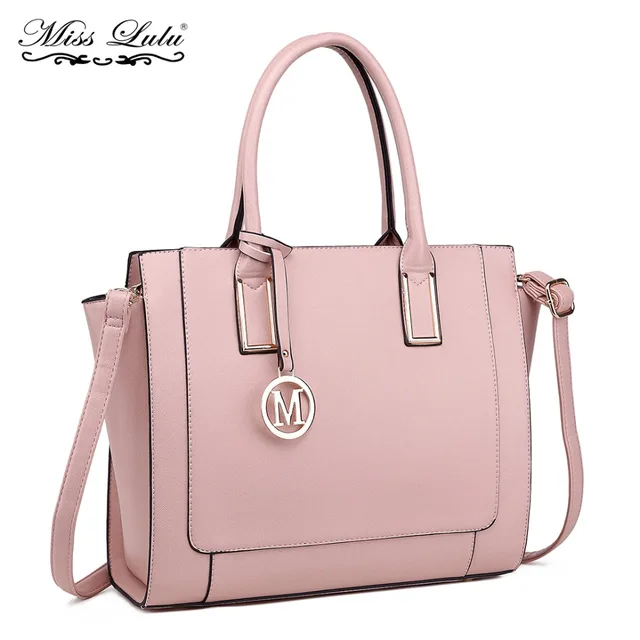 Miss Lulu Women Handbags Leather Shoulder Bags Female Large Capacity Miss Lulu Women Handbags Leather Shoulder Bags Female Large Capacity Casual Tote Bag M Logo Purses