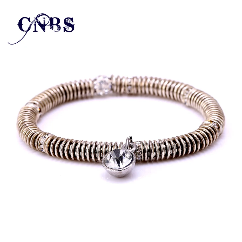 

Magnetic Charm Silver Bracelets & Bangles For Women Alloy Love Key Crystal Beads Bracelet Femme Famous Brand jewelry bb10040