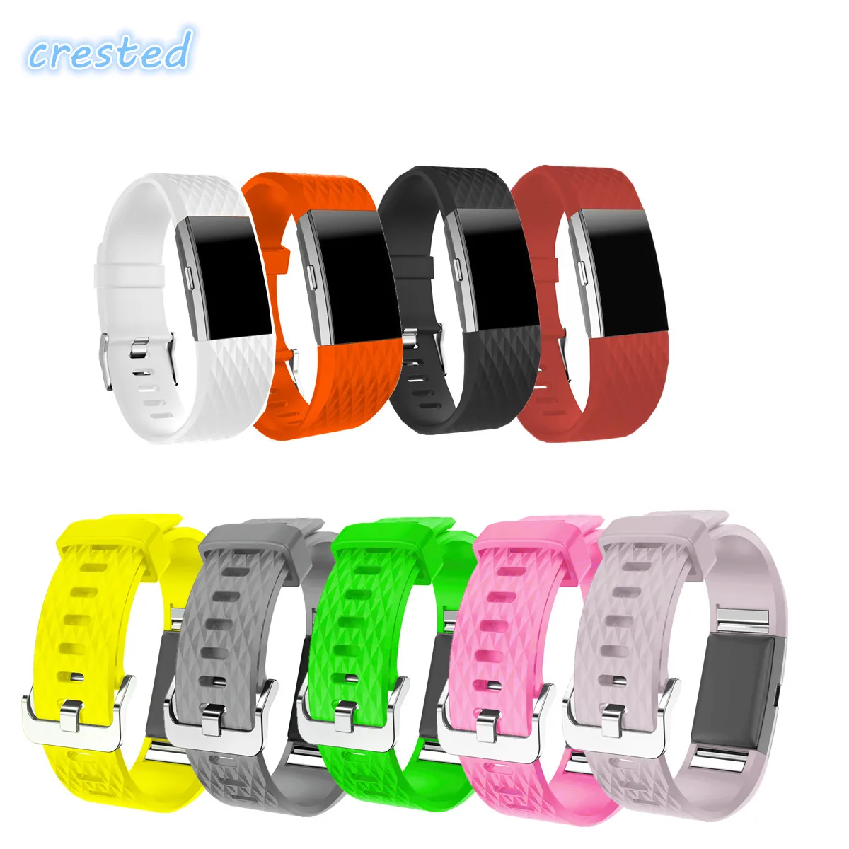 

Silicone Strap For Fitbit Charge 2 Band Wristband Bracelet Replacement sport rubber watchband for fitbit charge2 smart watch
