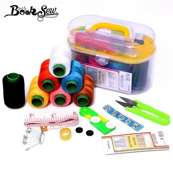 

Booksew Sewing Kits Threader Needle Measure Tape Scissor Crochet Full Set Handmade Sewing Kit 46pcs/set Tool Plastic Storage Box