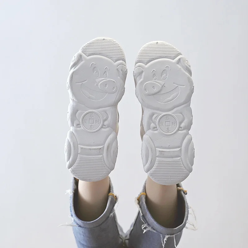 Dad Shoe Woman 2019 Net Platform Shoes Ventilation Sneakers Woman Ins Leisure Time Joker Piggy Shoe Woman Zapatos De Mujer
