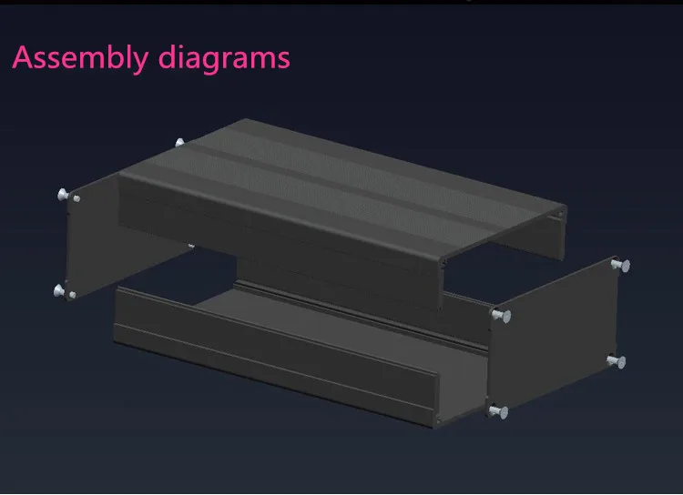 Алюминиевый корпус усилителя/корпус электронного прибора/корпус питания/корпус усилителя/Чехол/коробка DIY