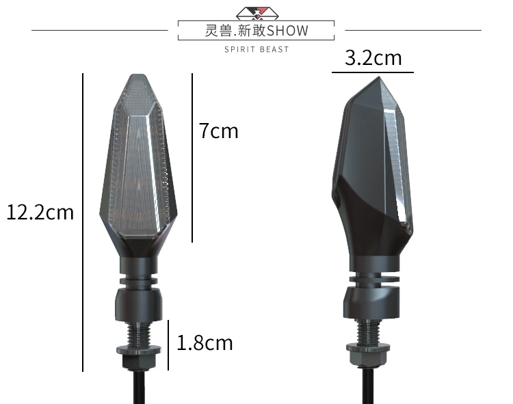 Spirit beast светодиодный поворотник Выделите мотоциклетные фары 12V указателя поворота фитинги сборки мотоцикл