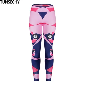 

TUNSECHY Brands Women Leggings 3D Digital Printing Slim Pink Fitness Woman Pencil Pants Wholesale and retail Free transportation
