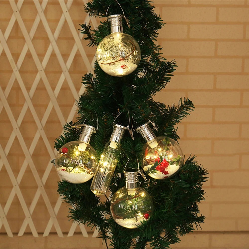 4 типов Солнечный шарообразный подвесной светильник Медный провод светодиодный свет Рождественская елка украшения светодиодный лампы для