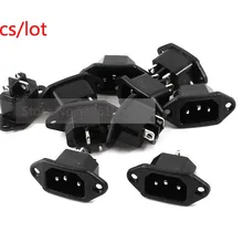 100 шт./лот 250 V 10A 3 P Панель крепление C14 штекер постоянного тока Мощность разъем