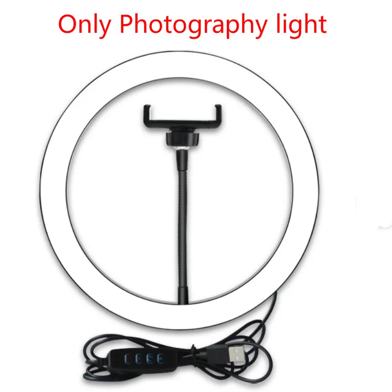 Portable Selfie Ring Light with Tripod Stand for Live Stream-LED Ring Light with Phone Holder for iPhone Samsung YouTube - Color: White
