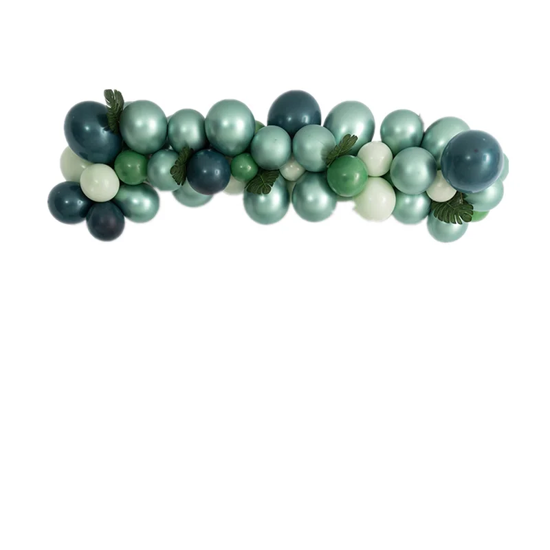 

Happy Birthday Party Decoration Green Forest Latex Ballon Garland Set Metallic Green Balloon Banner Safari Theme Party B