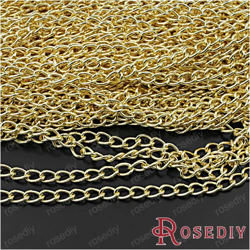 

Free Shipping Wholesale Single link 8*5*1mm Gold Iron Twisted Chains Diy Jewelry Findings Accessories 5 Meter(JM5409)