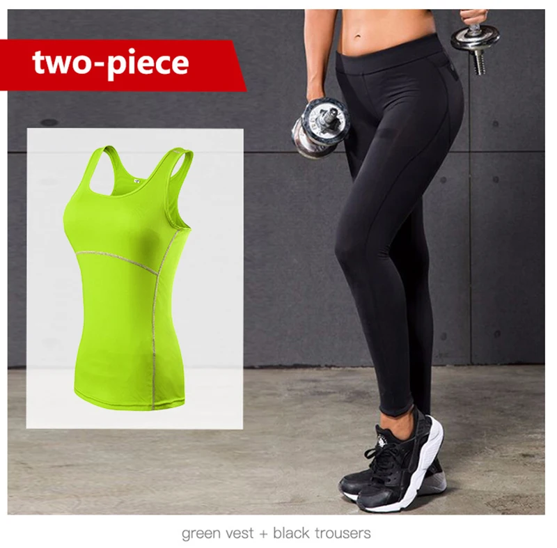 YD, 2 предмета, сексуальный комплект для бега с эффектом пуш-ап, женская рубашка+ штаны, спортивный костюм, тренировочный жилет, топ для фитнеса, облегающий спортивный костюм для занятий йогой