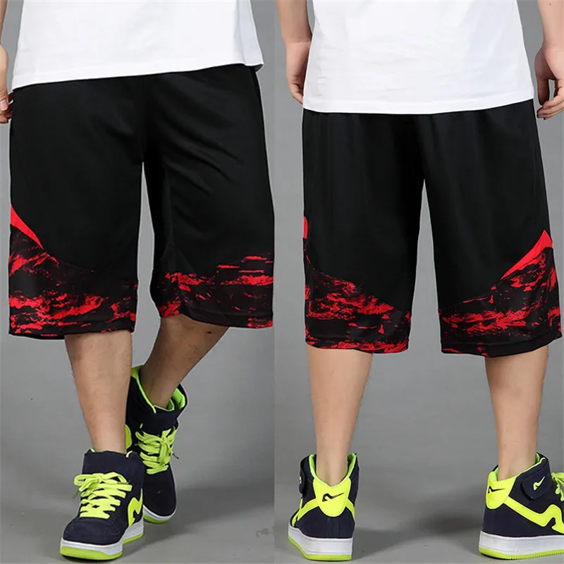 Новые модные мужские летние тонкие повседневные Прямые брюки, мужские капри в стиле хип-хоп, свободные, размера плюс, XL, 2XL, 3XL, 4XL - Цвет: 3005 RED