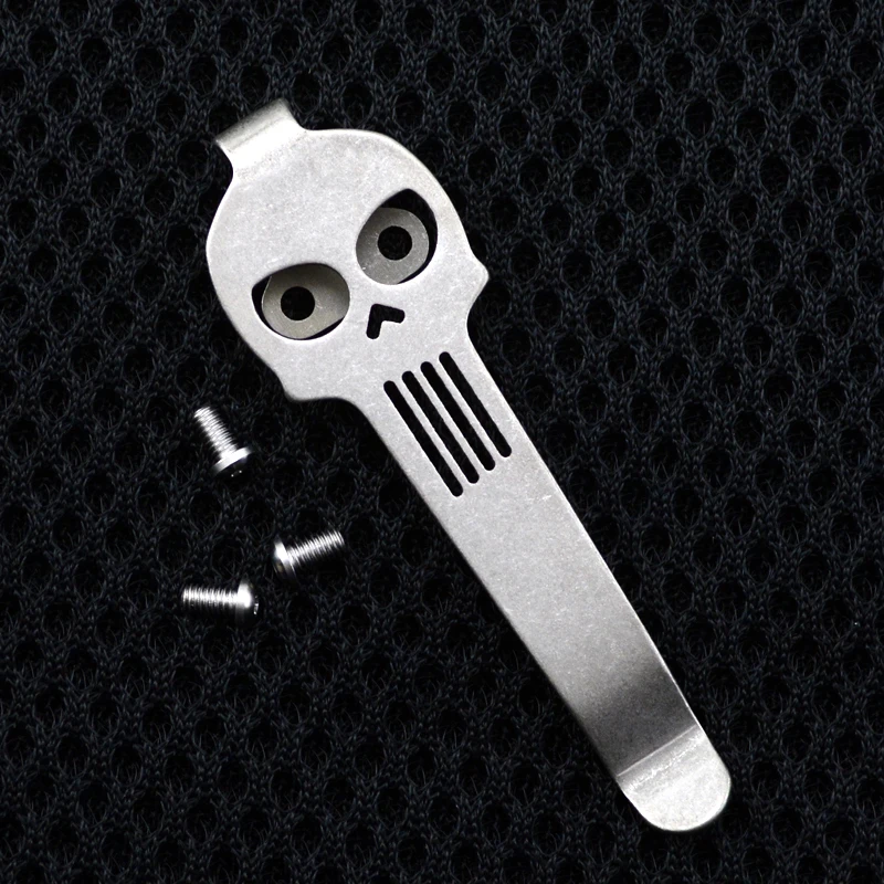 Pocket Clip For Knife DIY Skull EDC Knife Material TC4 Titanium alloy