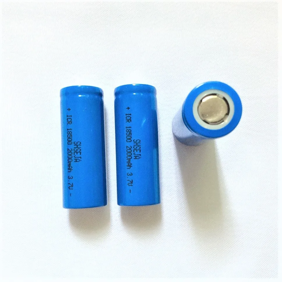 

3PCS 3.7V 2000Mah rechargeable Battery 18500 battery 3.7V For lashlight Wholesale Safe Li-Ion