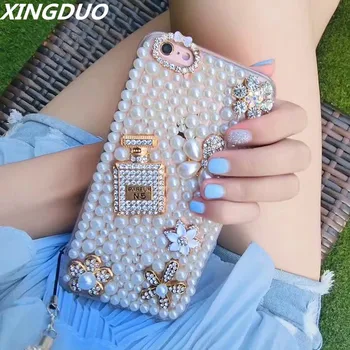 

XINGDUO bling Diamonds flowers case for Huawei P30 P20 PRO Lite Luxury Pearl TPU Soft phone case for honor 10 lite/Mate 20 pro