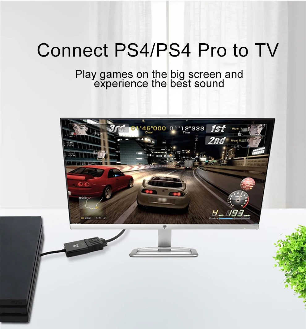 Biaze HDMI в VGA адаптер 1080P цифро-аналоговый видео аудио конвертер HDMI кабель для Xbox 360 PS3/4 PC ноутбук ТВ коробка проектор