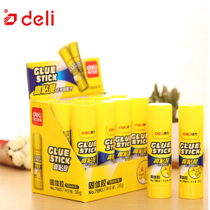 Deli 12pcs/lots Solid Glue Stick Strong Adhesives Glue Stick For