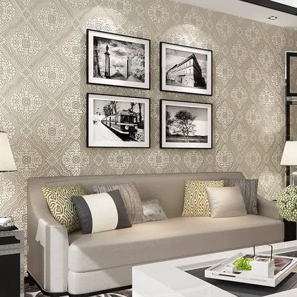 3D European Style Embossed Non-woven Wallpaper Bedroom Living Room TV Background Wall Wallpaper Home 3D European Style Embossed Non-woven Wallpaper Bedroom Living Room TV Background Wall Wallpaper Home