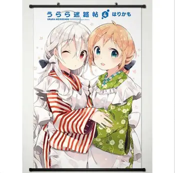 

Anime poster Home Decoration Wall Scroll Poster Fabric Printing Urara Meirochou Nono Natsume & Chiya Japanese cartoon 40*60cm