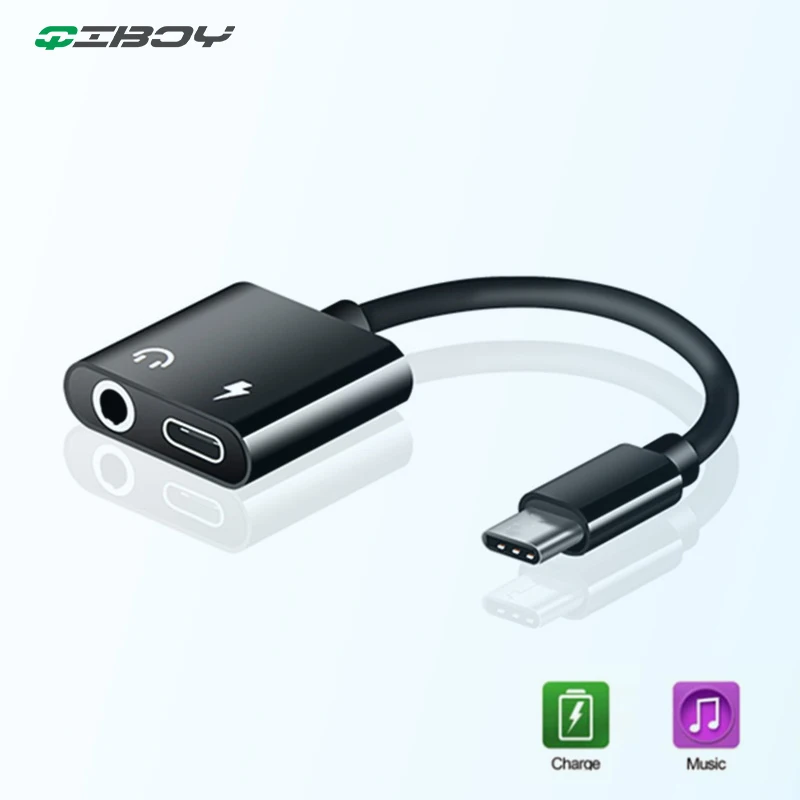 

Type C Adaptador To 3.5mm Jack Headphone Aux Audio For Samsung S10 Huawei P30 Pro Play Music And Charge Adapter For Xiaomi 8 Mi9