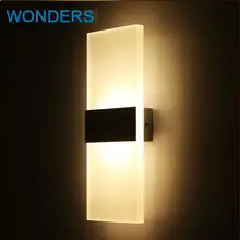 Modern Led Wall Lamps Acrylic Bed Room rectangular Wall light Living Sitting Room Foyer Bathroom