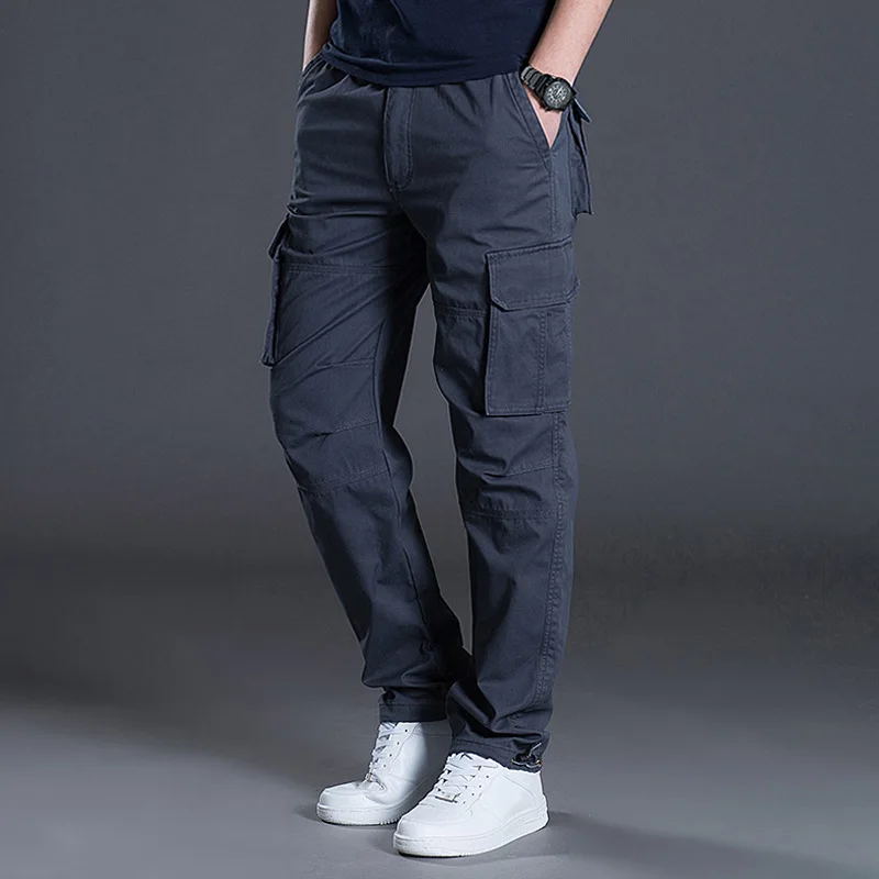 Мужские брюки для бега, хлопковые весенние мужские штаны, специальная полицейская форма, повседневные штаны, Стрейчевые боевые штаны, уличная одежда - Цвет: gray