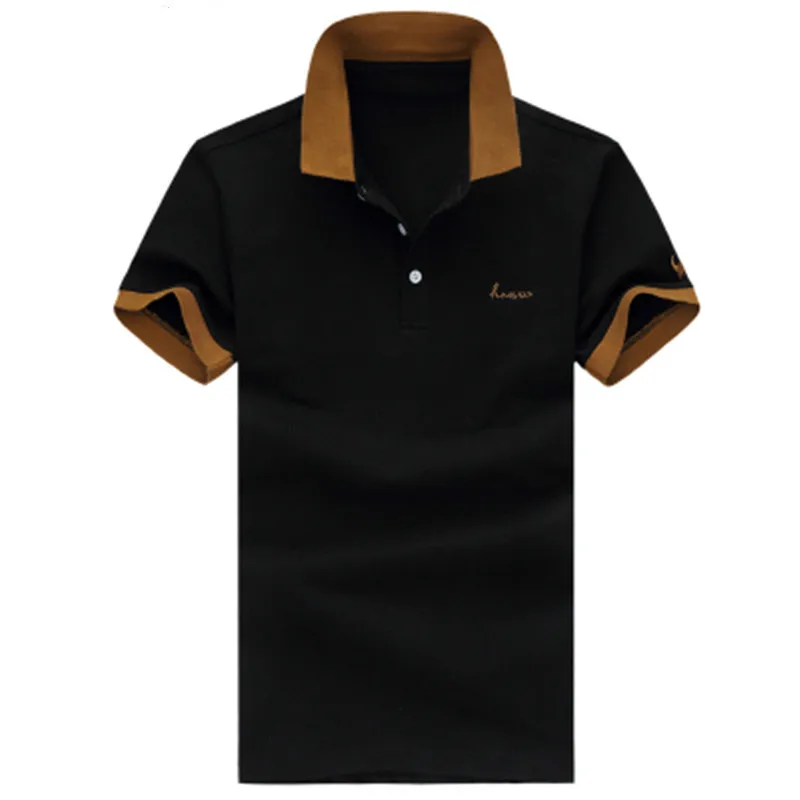 

2019 New Men Polo Shirt Man Solid color male POLO shirt Short Sleeve breathable fashion Pure cotton Leisure polo shirt S-5XL