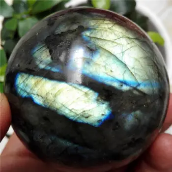 

SCY WW 04901 NATURAL Labradorite CRYSTAL Rough Polishing Ball Sample Healing